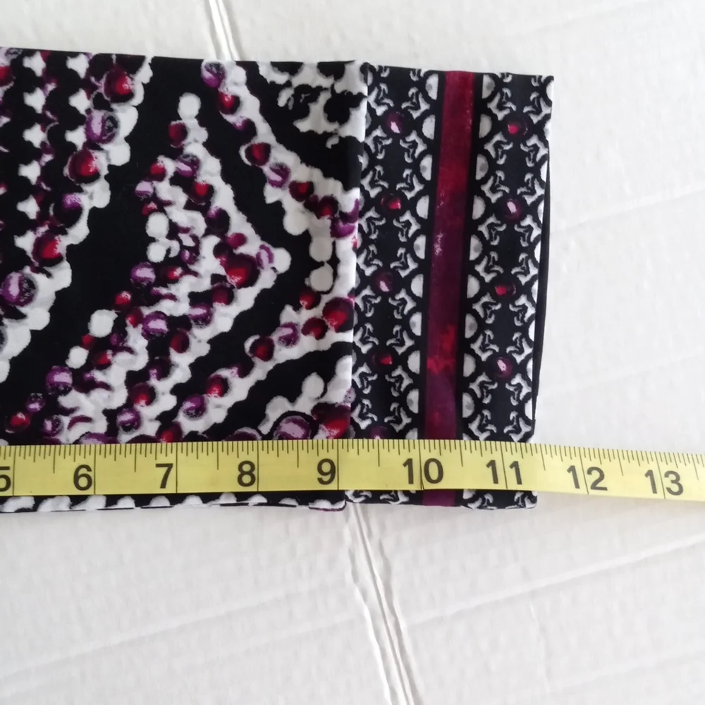 White House Black Market drape neck print tunic size S